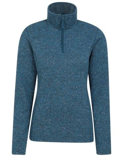 Mountain Warehouse Ladies Idris Half Zip Fleece Top () - Blue