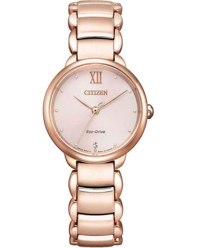Citizen Elegance Rose Gold Watch Fe1243-83a Stainless Steel in Metallic |  Lyst UK