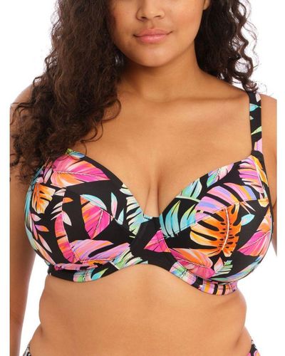 Elomi Tropical Falls Plunge Bikini Top Polyamide - Red