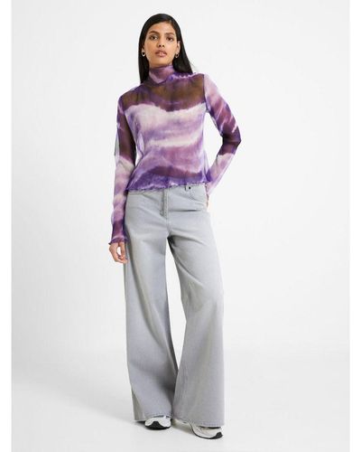 French Connection Saskia Ruched Elmira Top - Purple