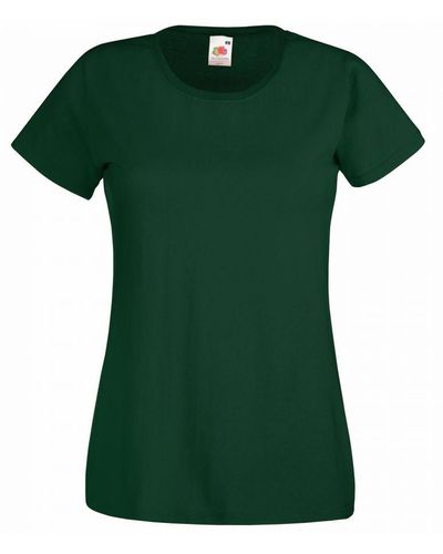 Fruit Of The Loom Ladies/ Lady-Fit Valueweight Short Sleeve T-Shirt (Pack Of 5) (Bottle) Cotton - Green