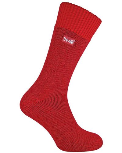 THMO Fleece Gevoerde Thermo Wintersokken Voor - Rood