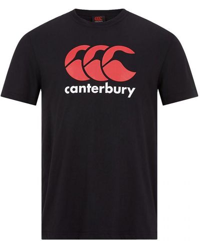 Canterbury Logo T-shirt (zwart/wit/rood)