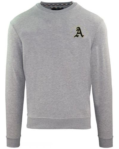 Aquascutum Embossed A Logo Sweatshirt - Grey