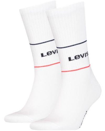 Levi's Levi's 2 Pack Short Cut Logo Sport Sock Fabric - White
