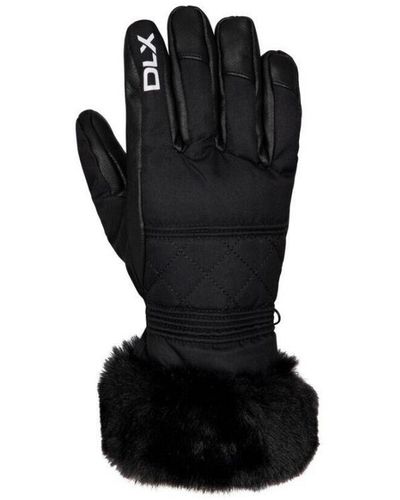 Trespass Dirin Leather Ski Gloves - Black