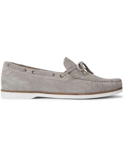 KG by Kurt Geiger Suede Venice Slip On Boat Shoes - White