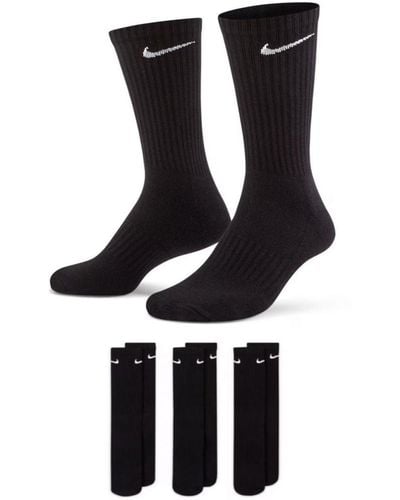 Nike Everyday Cushion Crew Training Socks 3 Pairs - Black