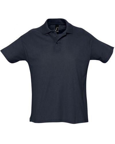 Sol's Summer Ii Pique Short Sleeve Polo Shirt () Cotton - Blue
