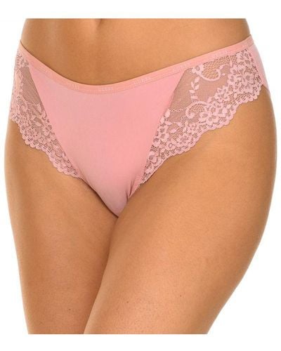 Guess Knickers With Lace Front Parts O0be01mc03m Woman - Pink