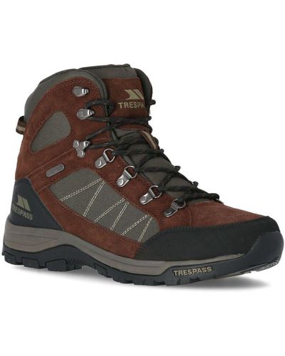 Trespass Chavez Waterproof Mid Cut Walking Boots - Brown