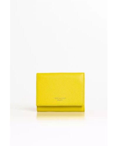 Trussardi Leather Wallet - Yellow
