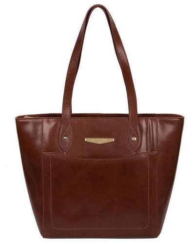 Pure Luxuries 'Marisa' Italian Vegetable-Tanned Leather Tote Bag - Brown