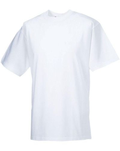 Russell Russell Zwaargewicht T-shirt (wit)