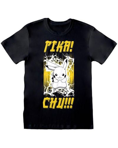 Pokemon Elektriserend T-shirt Volwassenen (zwart)