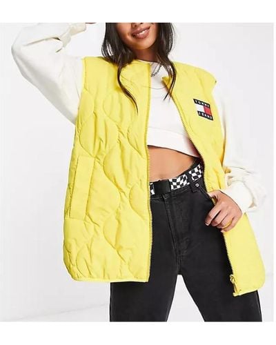 Tommy Hilfiger Exclusive Reversible Quilted Gilet In Multi - Yellow