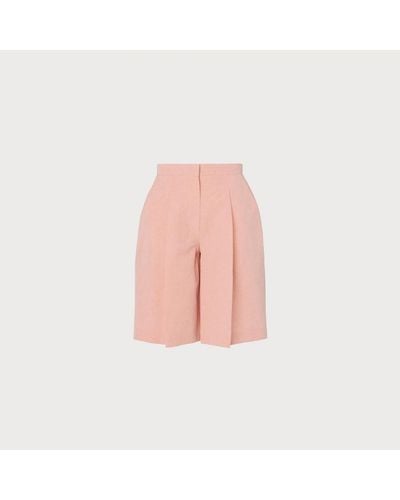 LK Bennett Sweetpea Shorts, Linen - Pink