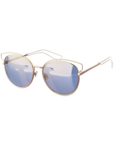 Dior Sideral2 Butterfly-Shaped Metal Sunglasses - Blue