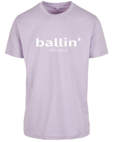 Ballin Amsterdam Est. 2013 Tee Ss Regular Fit Shirt Paars