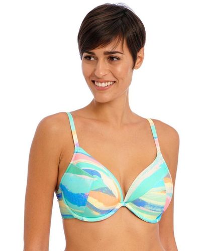 Freya 204827 Summer Reef Plunge Bikini Top - Blue
