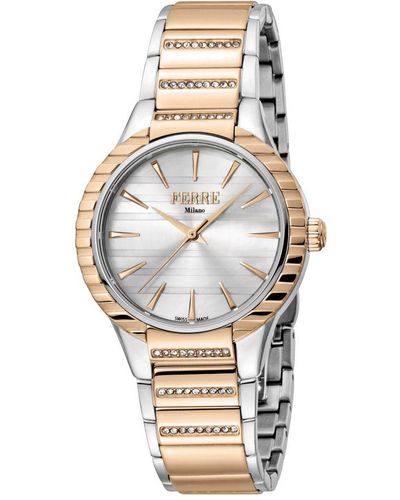 Ferré Ladies Silver Dial Mb.middle Links - Metallic