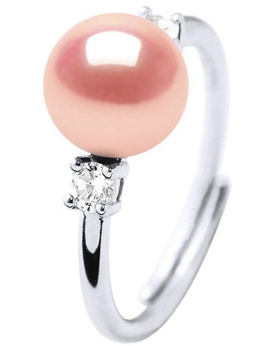 Diadema Ring Verstelbare Zoetwaterparels 78mm Pink Natuurlijke En Oxiden Van Zirkonium 925 - Roze