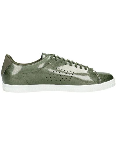 Le Coq Sportif Charline Coated Green Trainers Leather