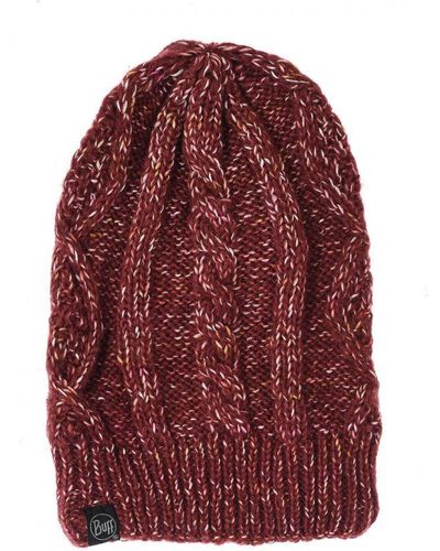 Buff Knitted Hat With Fleece Lining 99600 - Red
