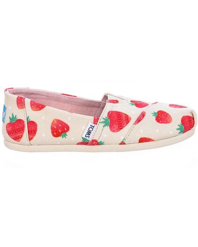 TOMS Girls Classic Design Espadrille 10011650 Girl Textile - Red