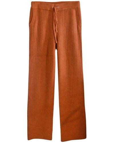 DKNY Cashmere Blend Joggers - Brown