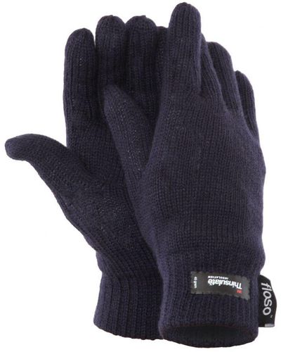 floso Thinsulate Thermische Gebreide Handschoenen (3m 40g) (marine) - Blauw
