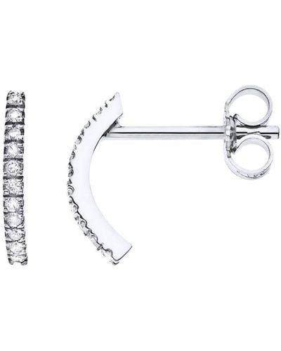 Diadema Half Hoop 0090 Cts Diamond Jewellery White Gold - Wit