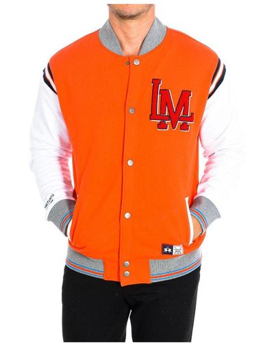 La Martina Long-sleeved Crew-neck Sweatshirt Tmf314-fp533 Cotton - Orange