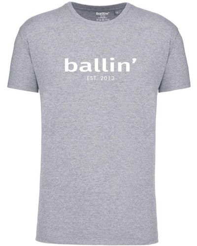 Ballin Amsterdam Est. 2013 Tee Ss Regular Fit Shirt Grijs