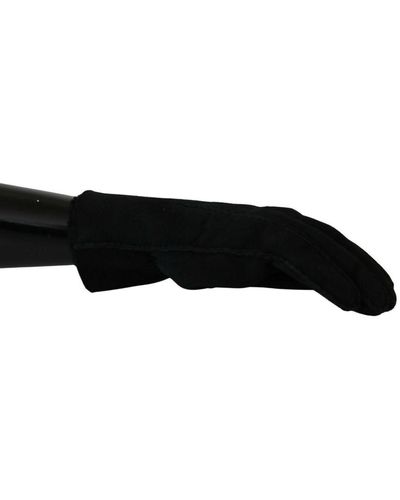 Dolce & Gabbana Motorcycle Leather Biker Gloves - Black