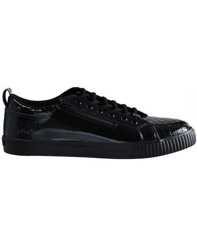 Kickers Tovni Zip Quilt Black Trainers Patent Leather