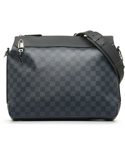 Louis Vuitton Vintage Damier Cobalt Greenwich Messenger Blue Canvas - Grey