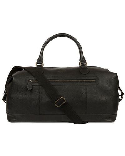 Cultured London 'Harbour' Leather Holdall - Black