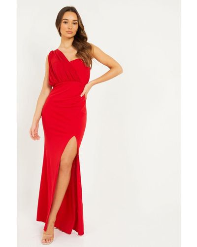 Quiz Chiffon Maxi Dress - Red