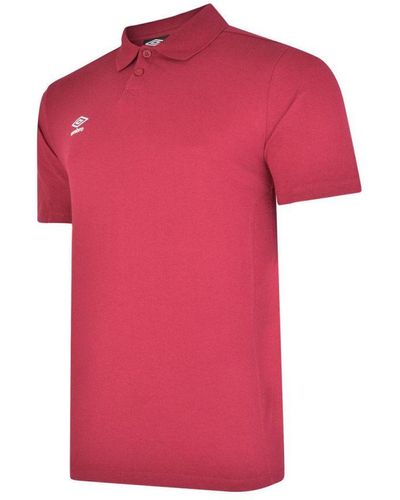 Umbro Essential Poloshirt (nieuw Claret/wit) - Roze