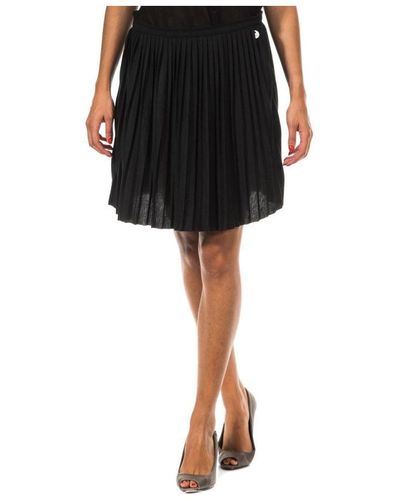 Met Pleated Skirt With Side Zipper 70dgc0247 Woman - Black