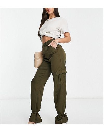UNIQUE21 Tall High Waisted Cargo Trousers - White