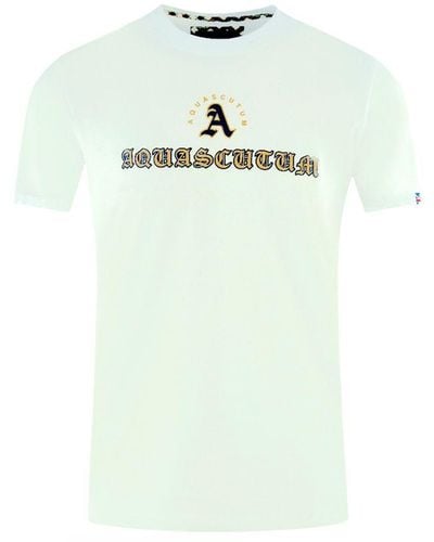 Aquascutum Script Logo T-Shirt - White