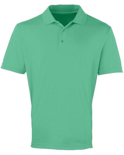 PREMIER Coolchecker Pique Short Sleeve Polo T-Shirt (Kelly) - Green