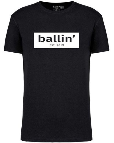Ballin Amsterdam Est. 2013 Tee Ss Cut Out Logo Shirt Zwart