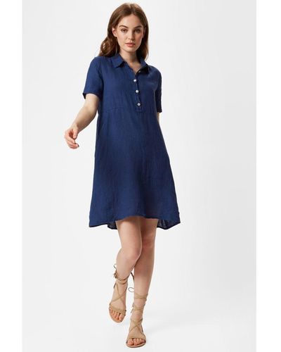 James Lakeland Linen Mini Dress - Blue