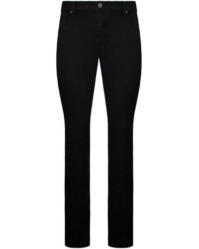 Armani Emporio J08 Slim Fit Low Waist Tight Leg Jeans Cotton - Black