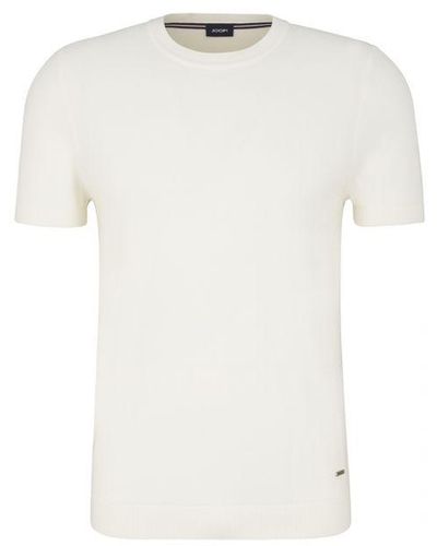 Joop! Crew Neck Knit T-Shirt Short Sleeve - White