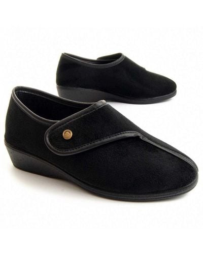 Montevita Wedge Shoe Confortday6 In Black - Zwart