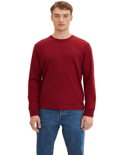 Tom Tailor Overhemd Met Lange Mouwen - Rood